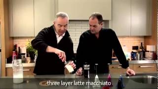 aerolatte  milk frother makes three layer caffè latte macchiato [upl. by Hoffman]