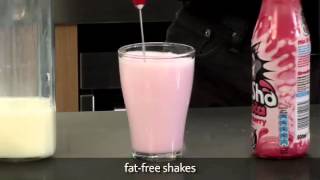 How to make a fat free milkshake using an aerolatte milk frother [upl. by Socin]