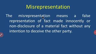 Misrepresentation [upl. by Crofoot]